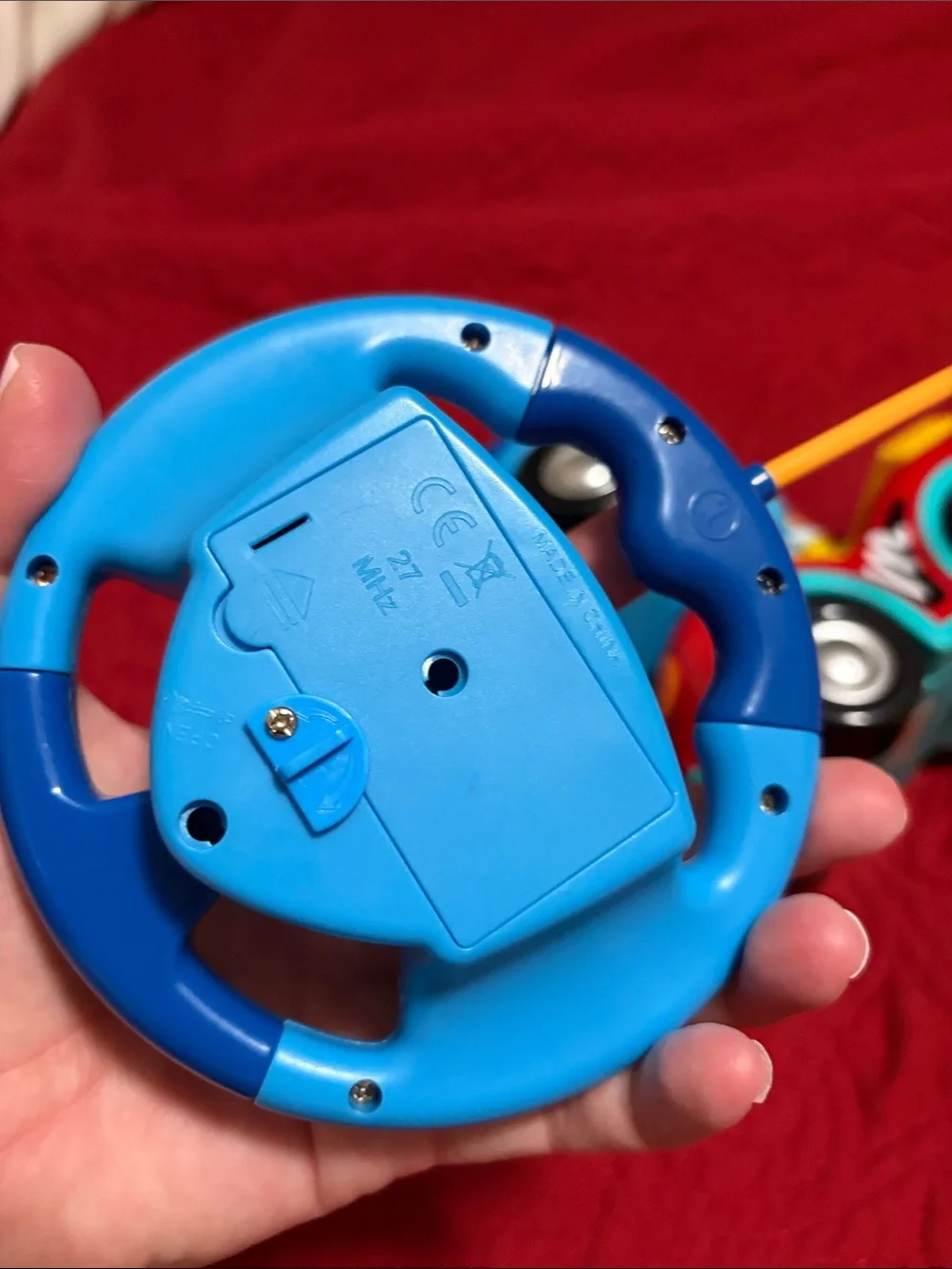 Kids Remote Control Police and Race Car Toy Set - Blue & Red